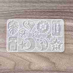 Силиконовые Молды для подвески в виде сердца/луны/листа своими руками&nbsp;X-DIY-A039-05