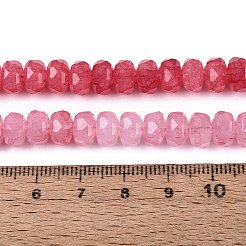 Colliers de perles en verre craquelé imitation jade&nbsp;X-GLAA-N068-01A-A12