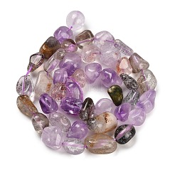 Нити бусин из натурального рутилированного кварца G-P497-01E-08B