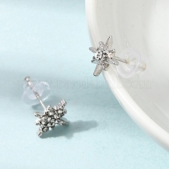 3 par de pendientes de aleación y rhinestone para mujer&nbsp;AL-CBA004A-02P