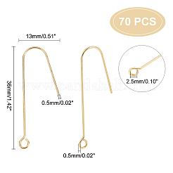 70 шт латунные серьги крючки KK-DC0001-14