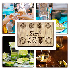 Деревянный поднос для рюмок AJEW-WH0422-011