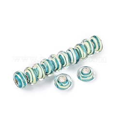 Perles européennes artisanales en verre filé et âme en laiton&nbsp;LAMP-N044-11S-01