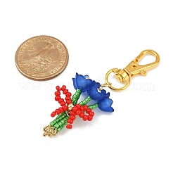 Bouquet di perline di vetro fatte a mano e pendenti in acrilico&nbsp;HJEW-MZ00269-02