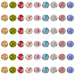 54 шт. 9-цветные бусины ручной работы из песочного золота в технике лэмпворк&nbsp;LAMP-TA0002-08