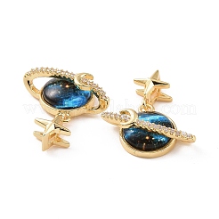 Латунные микро проложить кубического циркония подвески&nbsp;KK-E068-VC457