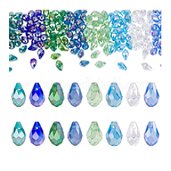 160шт 8 цвета гальванические стеклянные бусины GLAA-PH0003-31A