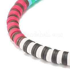 Эластичный браслет хейши из полимерной глины ручной работы из бисера&nbsp;BJEW-JB07605