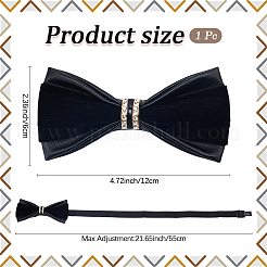 Галстуки-бабочки из искусственной кожи&nbsp;AJEW-WH20020-441B