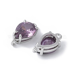 Шармы-соединители из латуни с паве из кубического циркония KK-F892-53P-01