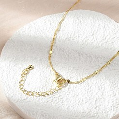 Ожерелья из латунных дисков витые цепочки&nbsp;NJEW-A042-09G