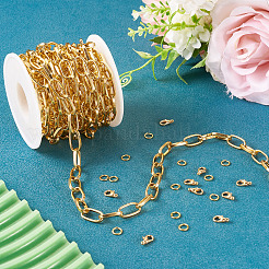 Наборы для самостоятельного изготовления ожерелий из алюминиевой цепи&nbsp;DIY-TA0012-10