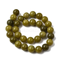 天然中国翡翠/南部翡翠ビーズ連売り  ラウンド  12mm  穴：1.8mm  約32個/連  15.4インチ&nbsp;X-G-F363-12mm