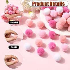 120шт. 4-х цветный полиэстеровый помпоновый шарик&nbsp;FIND-SC0019-66A