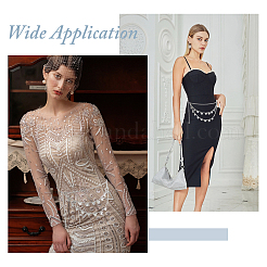 2 шт. железная витая цепочка-бабочка с кисточками на талию для женщин AJEW-HS0001-14