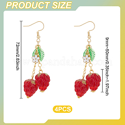 2 пара сережек-подвесок из нержавеющей стали 304&nbsp;EJEW-UN00071