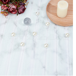 1ヤードのポリエステルメッシュ生地  ウェディングドレスの衣服アクセサリー  アクアマリン  1740x914.4x1mm&nbsp;DIY-CY0002-84C