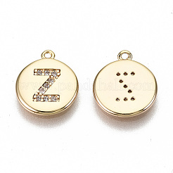 Ciondoli in ottone zirconi chiari micro pavé&nbsp;LS-KK-N231-233Z-NF