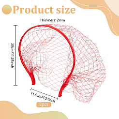 2 шт. полиэстеровая сетчатая вуаль для волос MRMJ-BC0003-49