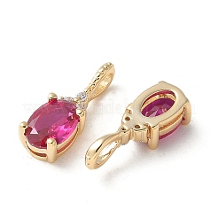 Pendentifs avec zircon cubiques à micro-pavés en laiton&nbsp;KK-Q031-43G-11