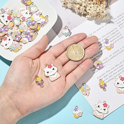 60шт 6 стиля подвески из сплава с эмалью&nbsp;ENAM-CJ0004-90