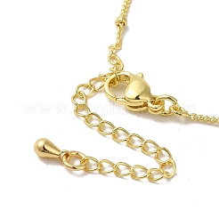 Ожерелья с подвесками из латуни с прозрачным фианитом и прозрачным фианитом NJEW-K269-02A-G