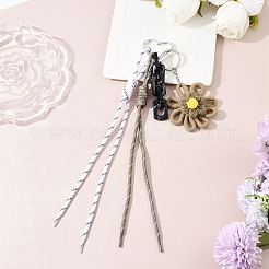 Подвесные украшения ручной работы из полиэстерового шнура и цветочных нитей HJEW-JM04422-02