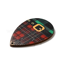 Grands pendentifs en bois imprimé simple face&nbsp;WOOD-H102-03I
