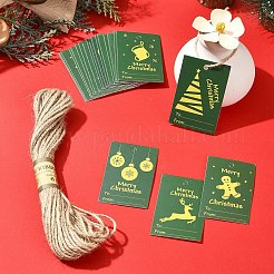 100 шт. прямоугольные бумажные подарочные бирки CDIS-FS0001-19B