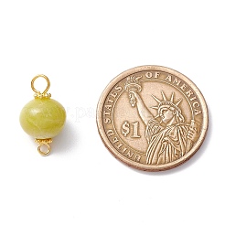 Connecteurs de liens en jade olive naturel&nbsp;PALLOY-JF01091-05