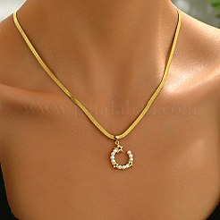 Ожерелья с подвеской в виде звезды из латуни с разноцветными кубическими цирконами и искусственным жемчугом для женщин VQ2219