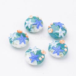 Stile oceano perline fatti a mano lampwork&nbsp;LAMP-F006-23