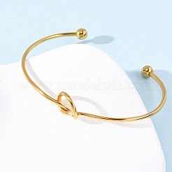 Bracciali a polsino in acciaio inossidabile 304&nbsp;LS-BJEW-L706-01G