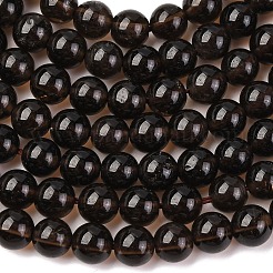 Природные дымчатый кварц бисер пряди круглые&nbsp;X-G-E329-6mm-38