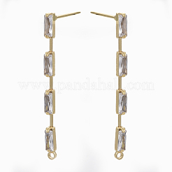 Латунные серьги-гвоздики из циркония KK-N232-13-NF