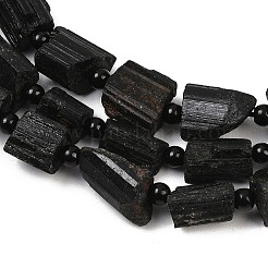 Rohe raue natürliche schwarze Turmalinperlenstränge&nbsp;G-Z147-C01-01