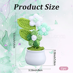 1 шт. вязаный вручную цветок для горшечных растений&nbsp;DJEW-SC0001-15B