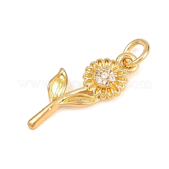 Colgantes de circonita cúbica micro pavé de latón de san valentín&nbsp;KK-H273-42G-02