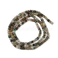 Нити бусин из натурального зеленого рутилированного кварца G-RM2025-C38-A