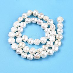 Fili di perle di perle d'acqua dolce coltivate naturali&nbsp;PEAR-N014-07J-01