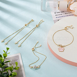 Регулируемые латунные ползунковые браслеты с покрытием стойки YS-TAC0001-14G