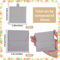 20 шт. конверты для украшений из микрофибры&nbsp;ABAG-SP0001-47D