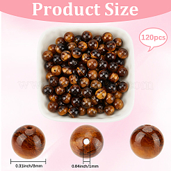 120шт натуральные бусины тигровый глаз&nbsp;G-PA0001-05B