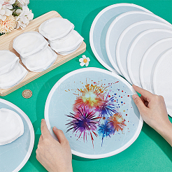 50 шт. складной летающий диск или вентилятор из нейлона с сумкой для хранения AJEW-BC0008-88B