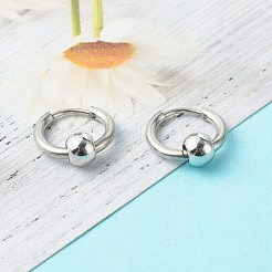 Серьги-кольца Huggie Hoop из нержавеющей стали 304&nbsp;EJEW-JE04555-01