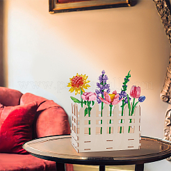 Деревянная головоломка ваза для цветов DJEW-WH0058-40