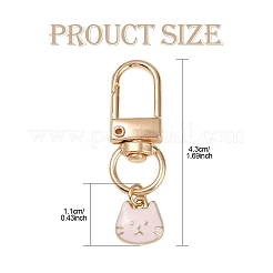 4 шт. подвеска в форме головы кошки из сплава и эмали&nbsp;HJEW-YW00065