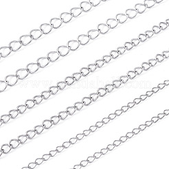 Chaînes gourmettes en acier inoxydable 304 de 3 m et 3 styles&nbsp;CHS-TA0001-54