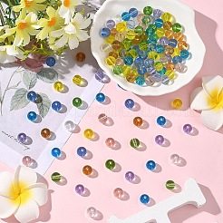 240шт 8 цвета прозрачные стеклянные бусины нити&nbsp;GLAA-YW0005-30