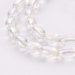 Гальванизируйте прозрачное стекло бисер нитей EGLA-T020-11-A02